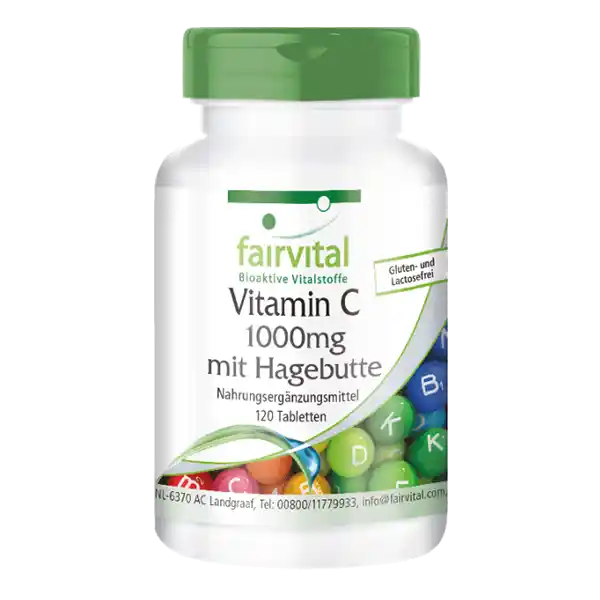 Vitamine C 1000mg met rozenbottel - 120 tabletten