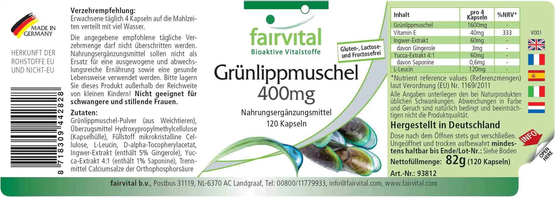 Grünlippmuschel 400mg