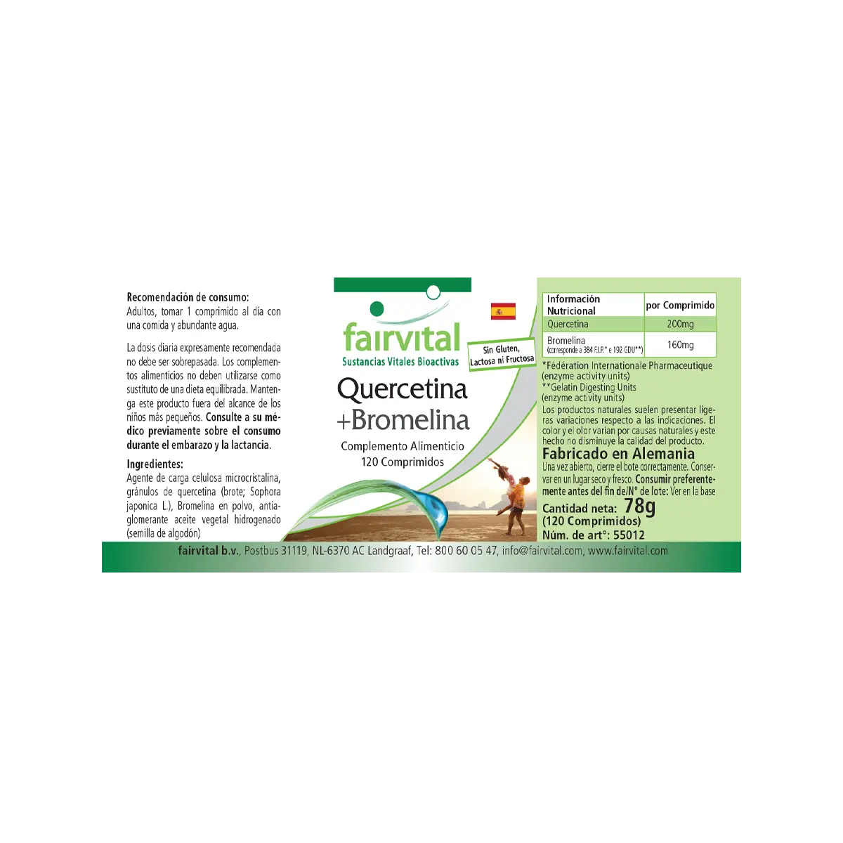 Quercetin plus Bromelain - 120 tablets