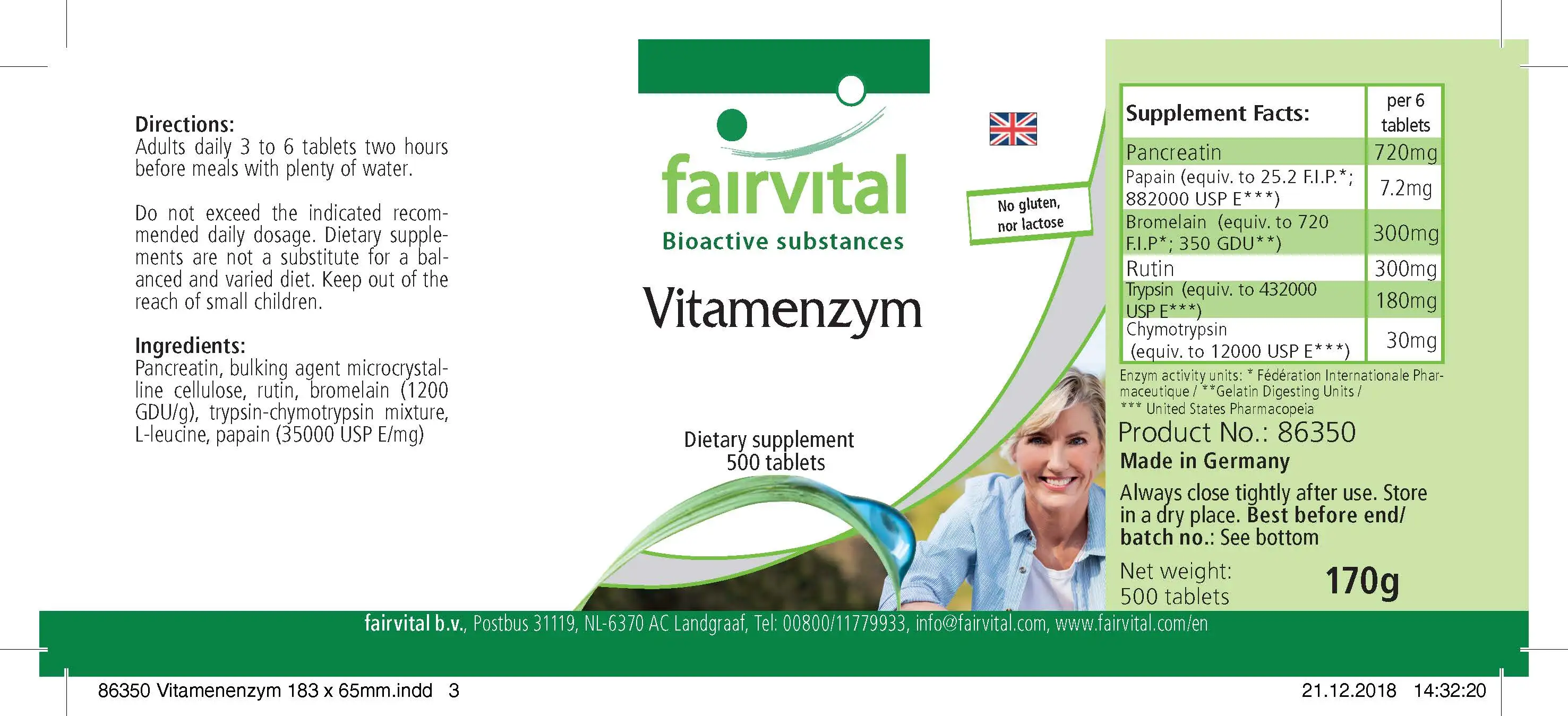 Vitamenzym - 500 tablets