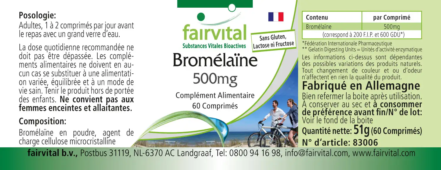 Bromelaïne 500mg - 60 tabletten