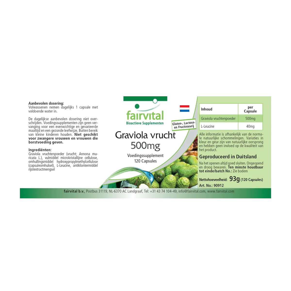 Fruit de Graviola 500mg - 120 gélules Fruit de Graviola 500mg - 120 gélules