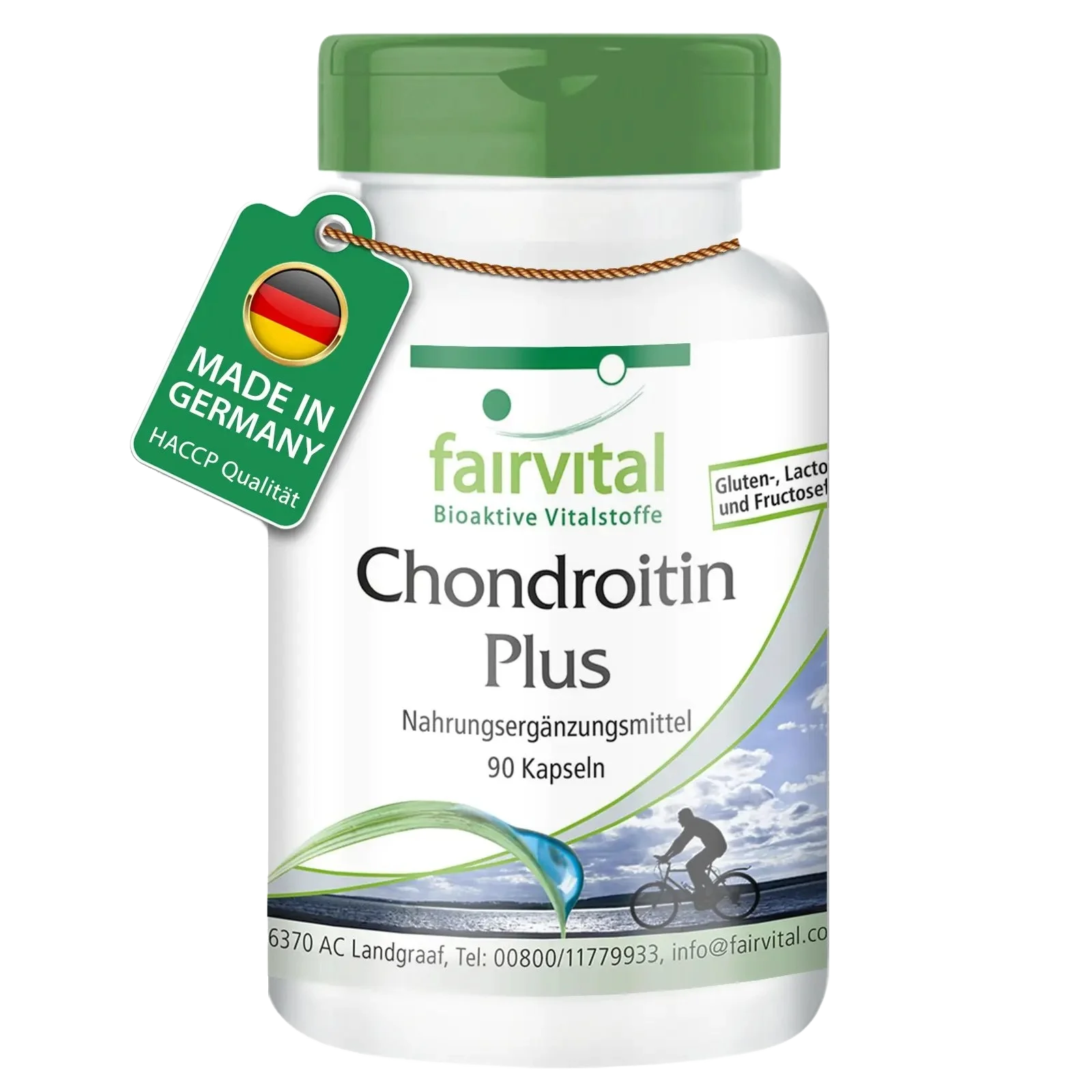 Chondroitin Plus - 90 Kapseln - mit Vitamin D, Vitamin E uvm. - für Knochen, Muskeln, Zähne uvm. | Fairvital Chondroitin Plus - 90 Kapseln - mit Vitamin D, Vitamin E uvm. - für Knochen, Muskeln, Zähne uvm. | Fairvital