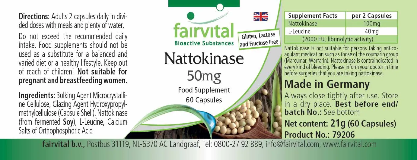 Nattokinase 50mg - 60 capsules