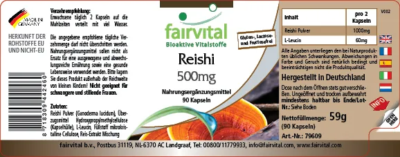 Reishi 500mg - 90 gélules