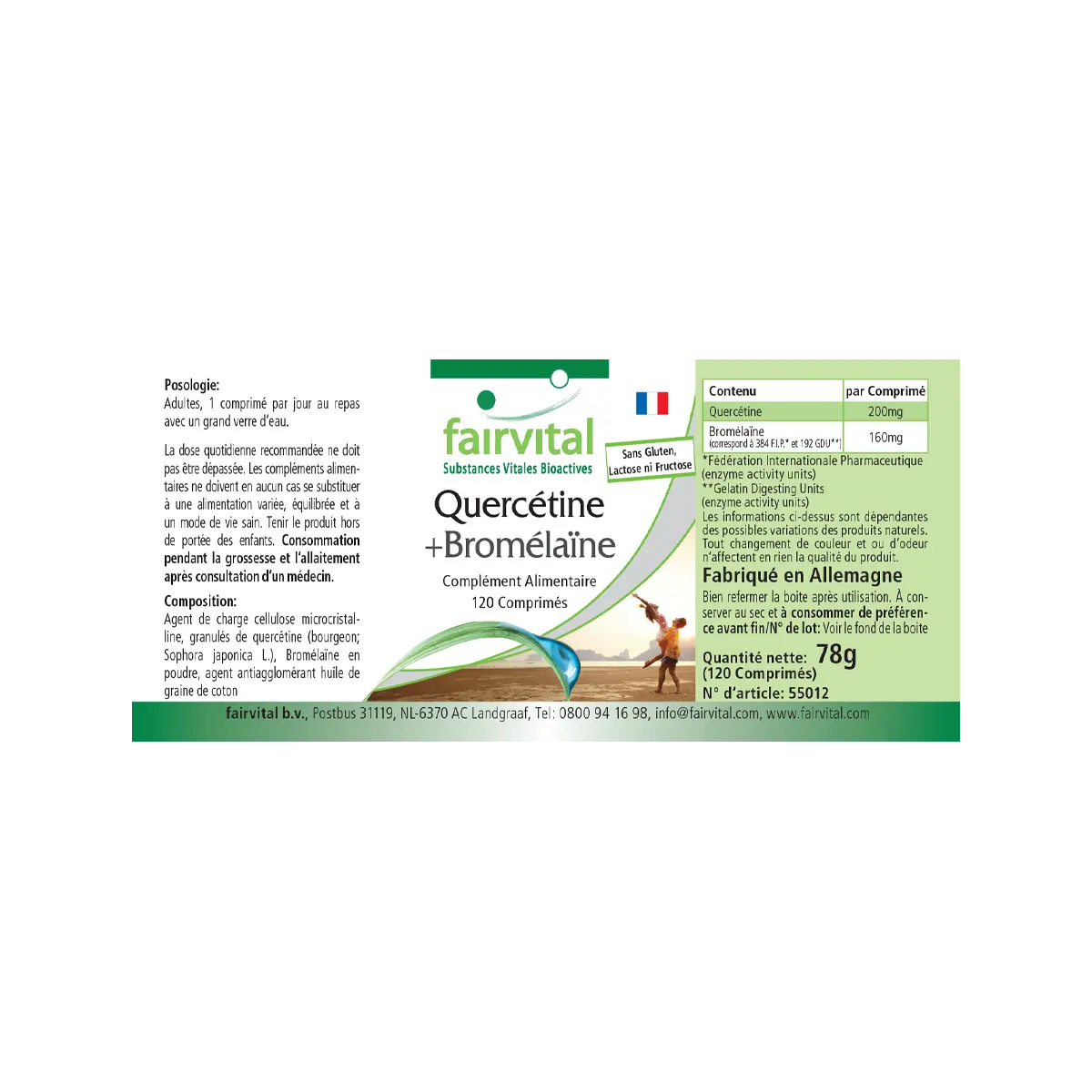 Quercetine plus Bromelaïne - 120 Tabletten