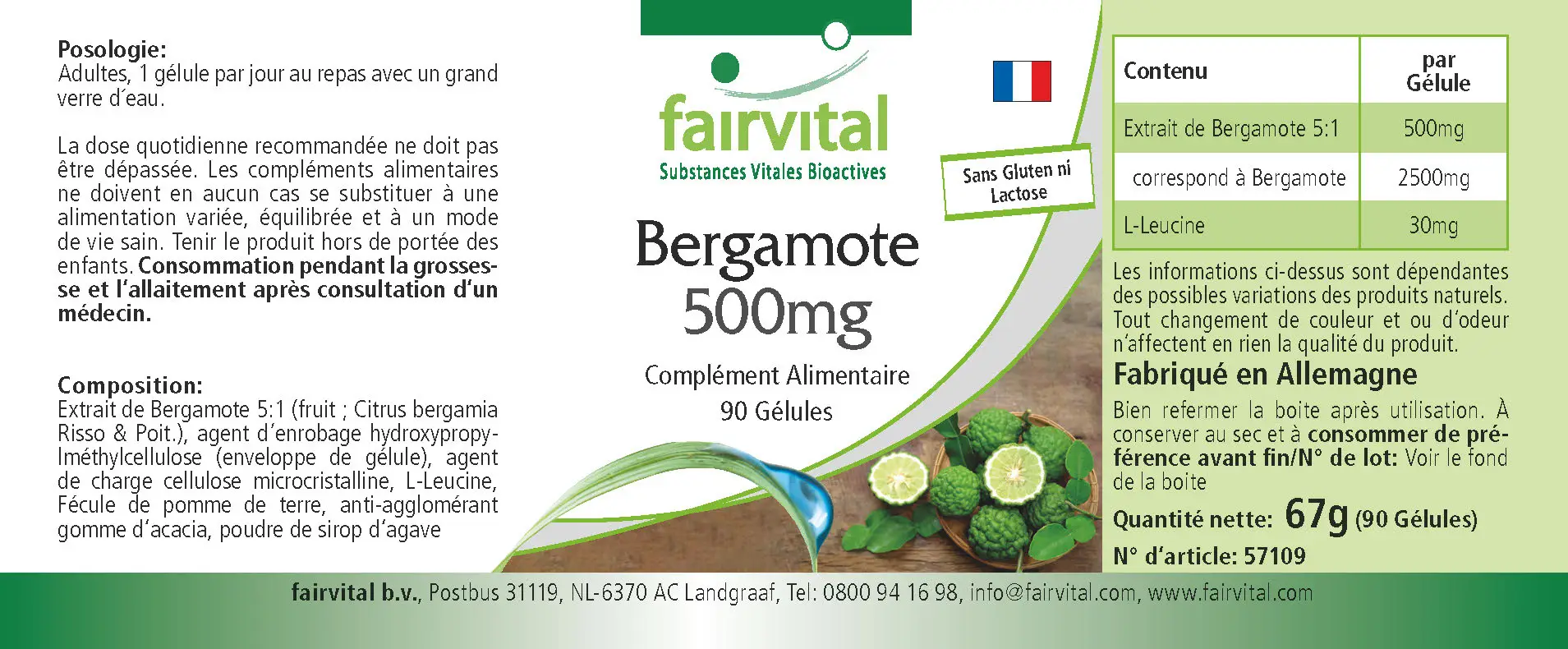 Bergamot Extrakt 500mg