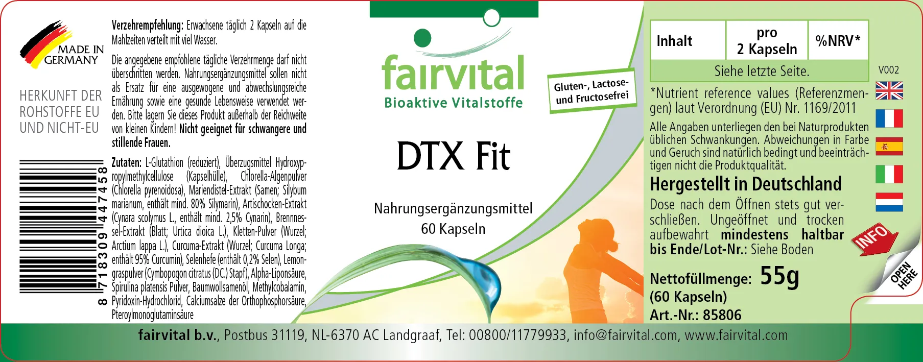 DTX Fit - 60 Kapseln - mit Vitamin B6, B12 und Selen - für Schilddrüse, Immunsystem, Haare - Vegan | Fairvital DTX Fit - 60 Kapseln - mit Vitamin B6, B12 und Selen - für Schilddrüse, Immunsystem, Haare - Vegan | Fairvital