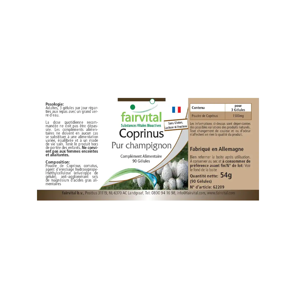 Coprinus 500mg - 90 capsule