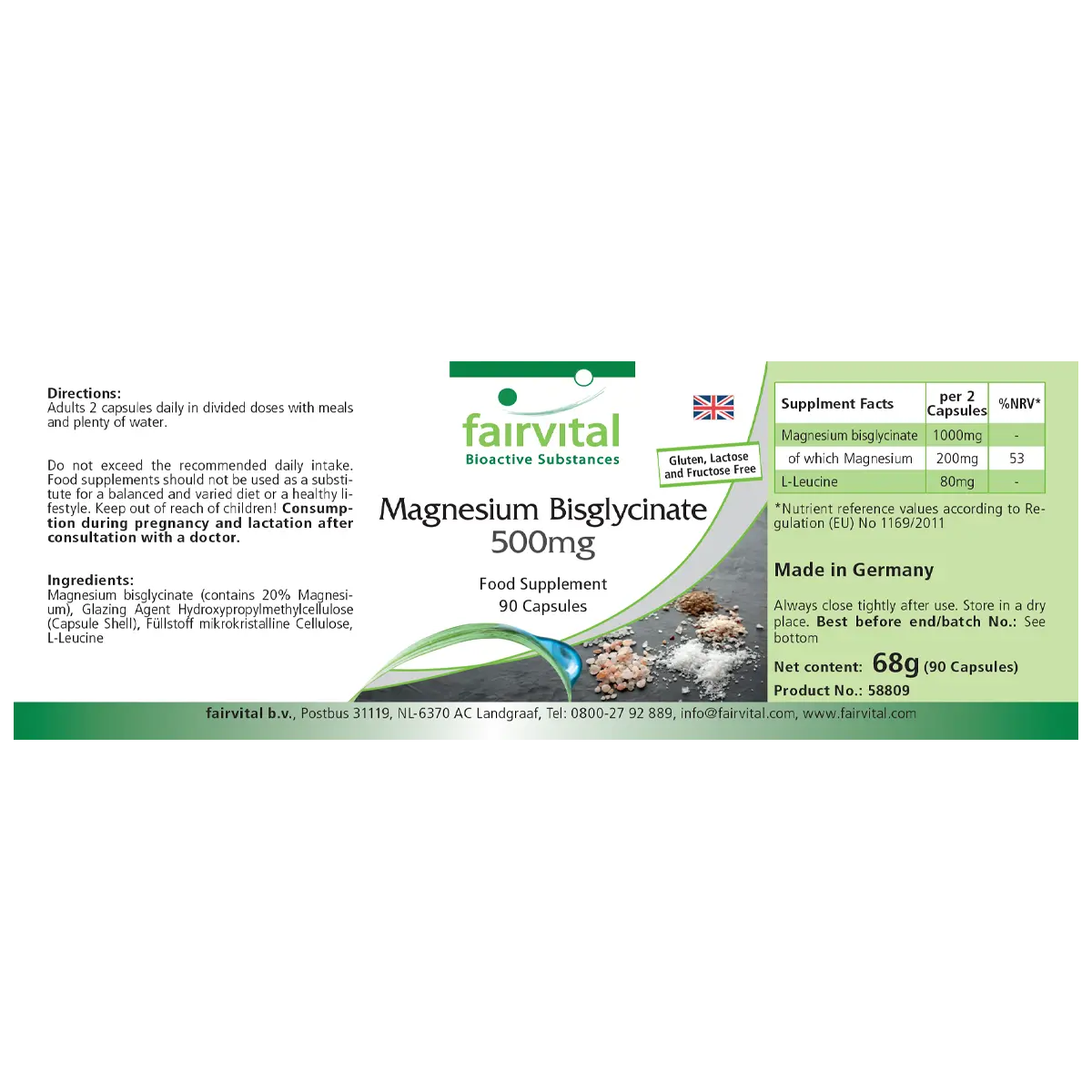 Magnesiumbisglycinat 500mg