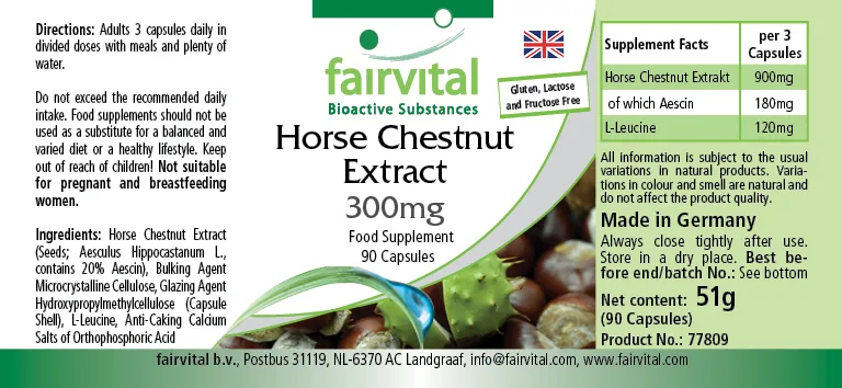 Horse chestnut extract 300mg – 90 capsules