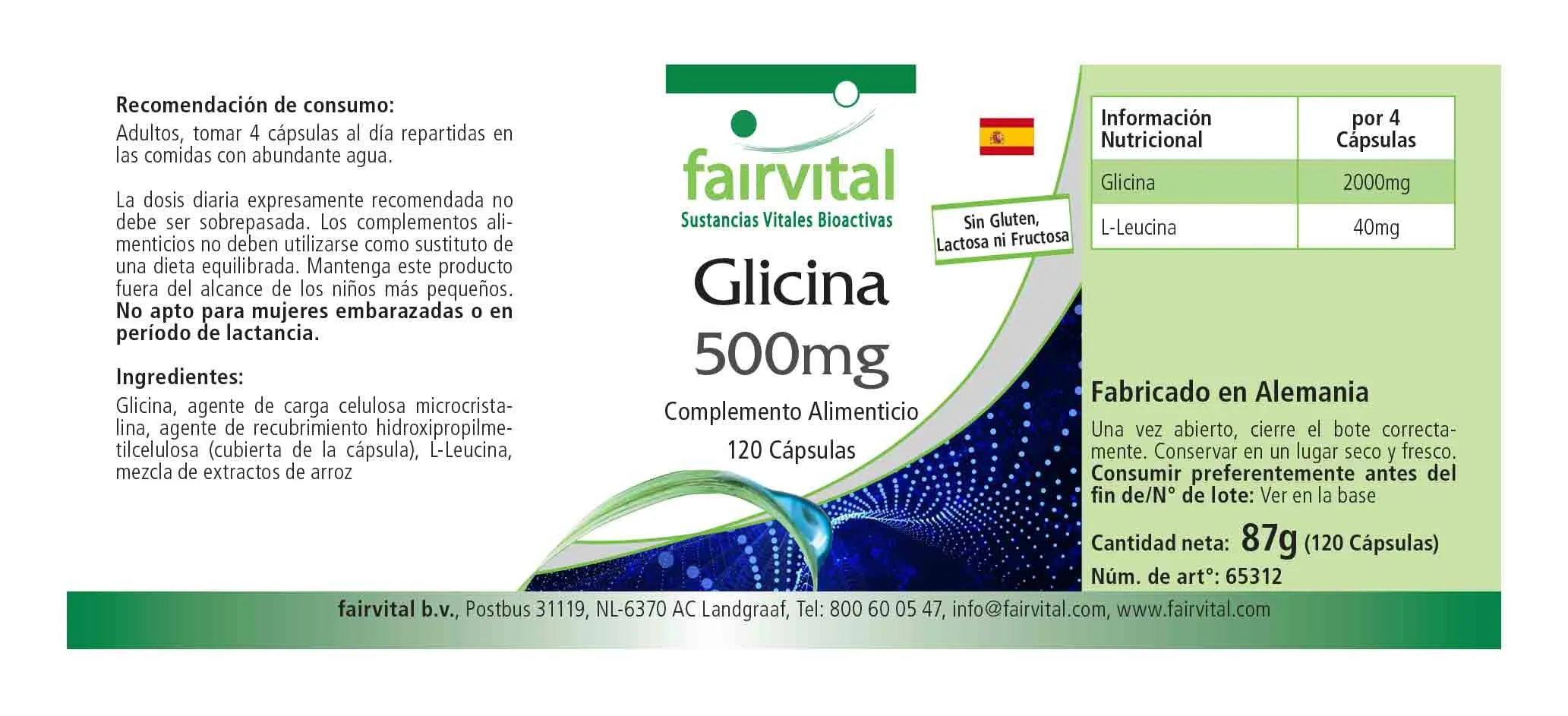 Glicina 500 mg – 120 Capsule