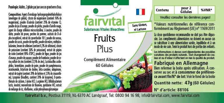 Fruit Plus - 60 capsules