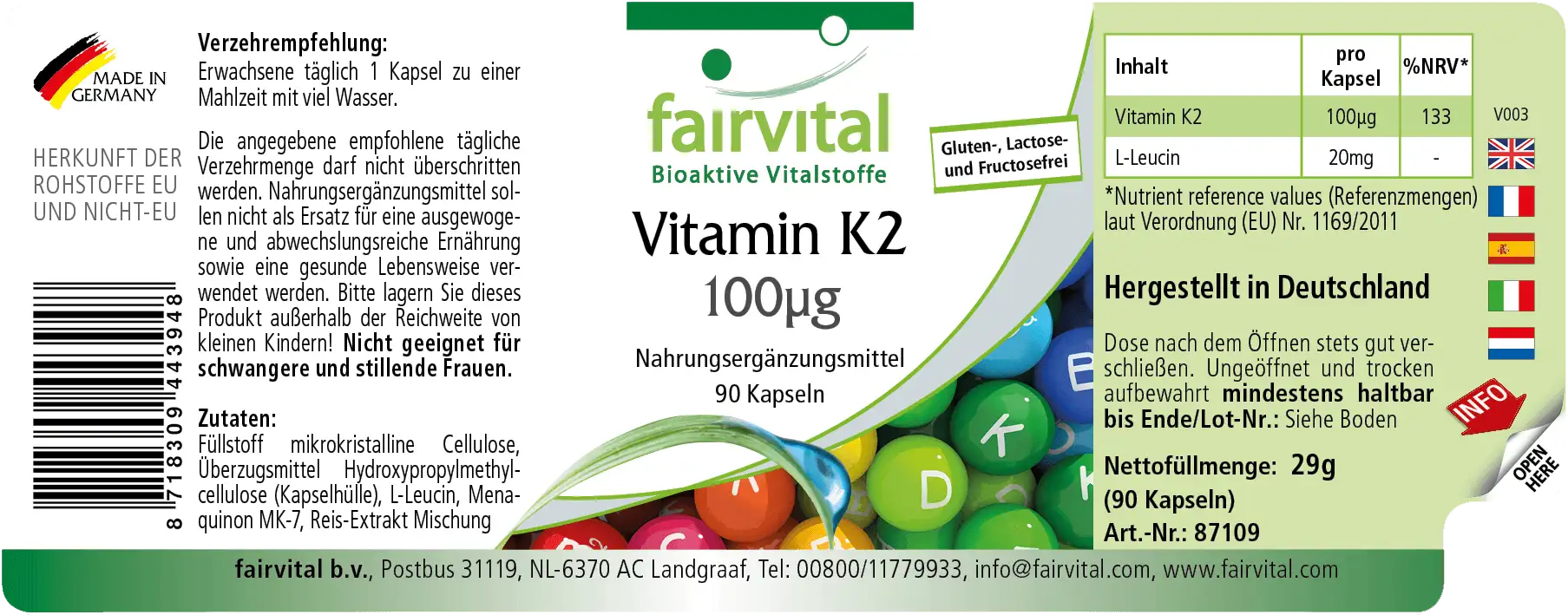 Vitamina K2 100ug – 90 capsule