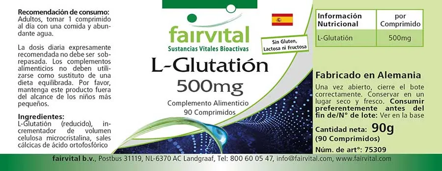 L-Glutathion 500mg - 90 tabletten