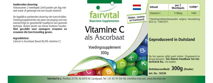 Vitamin C Pulver als Ascorbat