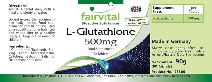 L-Glutathion 500mg - 90 tabletten