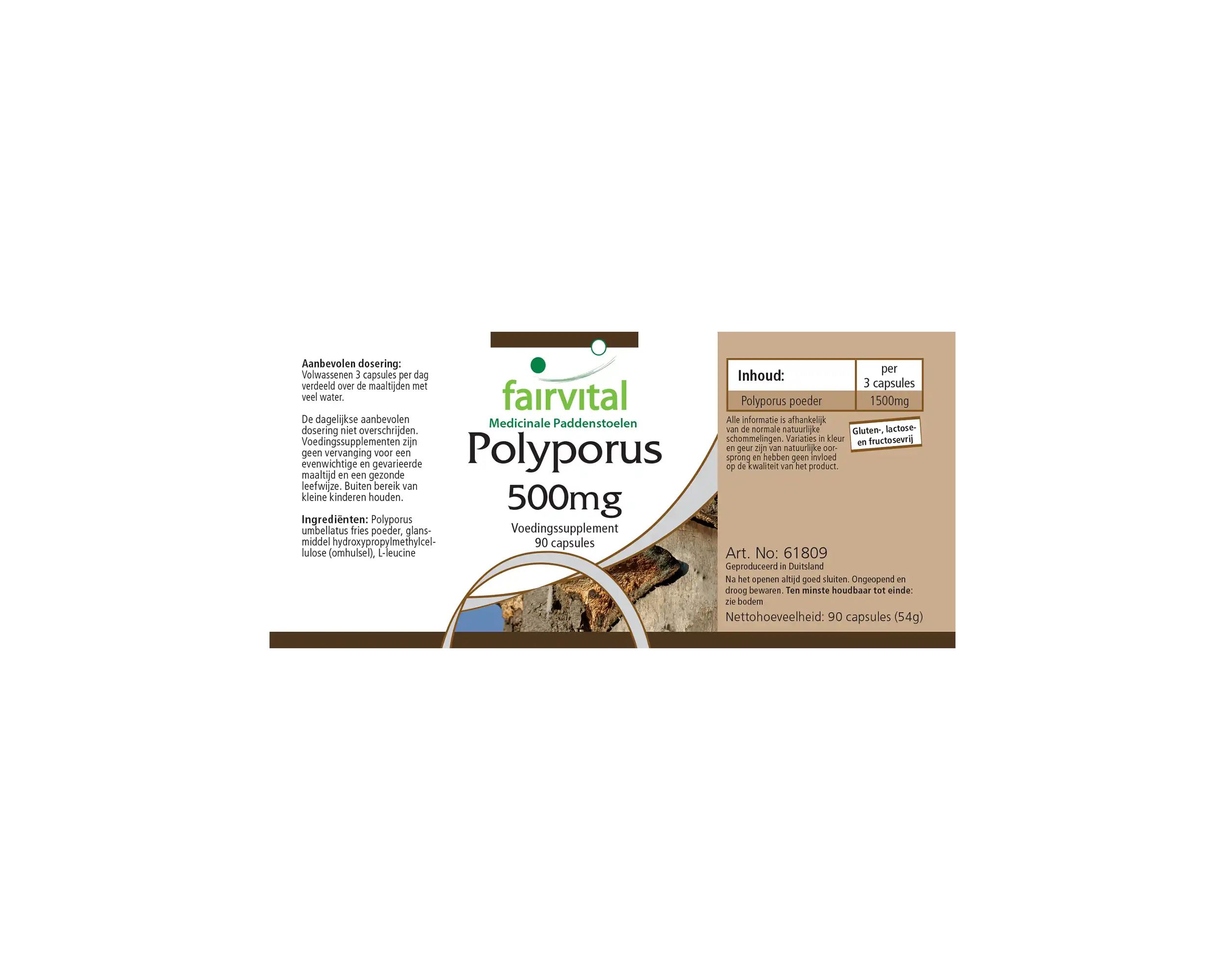 Poliporo - Il puro fungo 500mg - 90 capsule