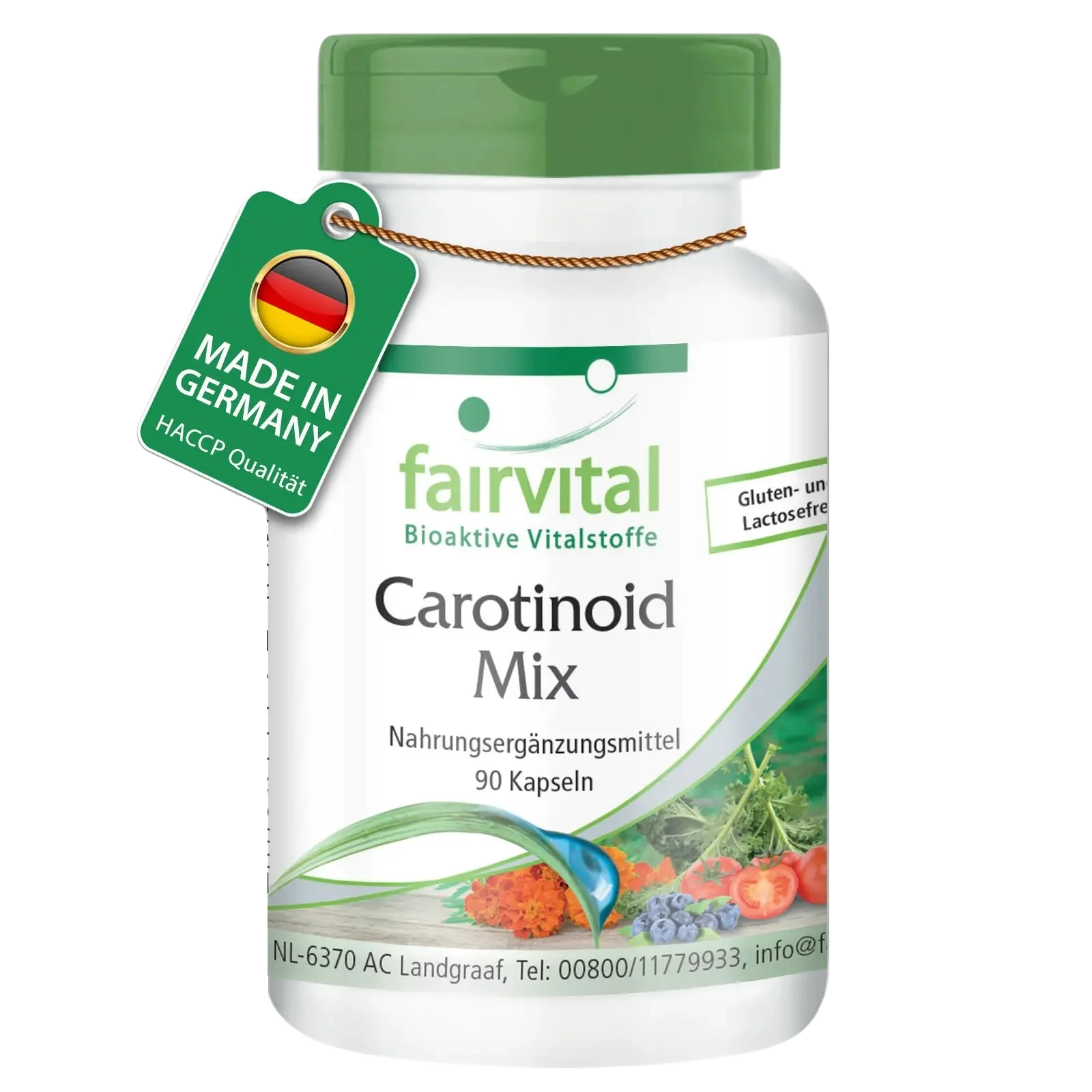 Carotinoid Mix mit Anthocyanen - 90 Kapseln - natürliche Carotinoide - Hochdosiert und Vegan | Fairvital Carotinoid Mix mit Anthocyanen - 90 Kapseln - natürliche Carotinoide - Hochdosiert und Vegan | Fairvital