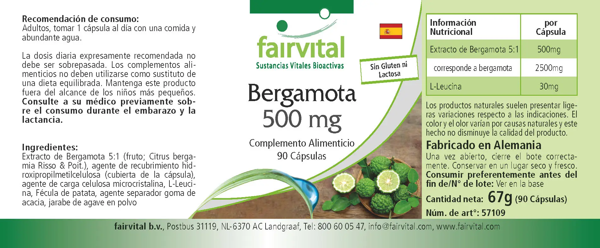 Bergamot Extrakt 500mg