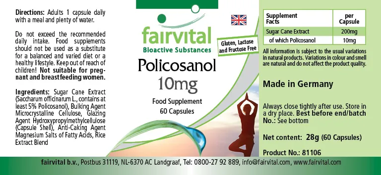 Policosanol 10mg - 60 gélules Policosanol 10mg - 60 gélules
