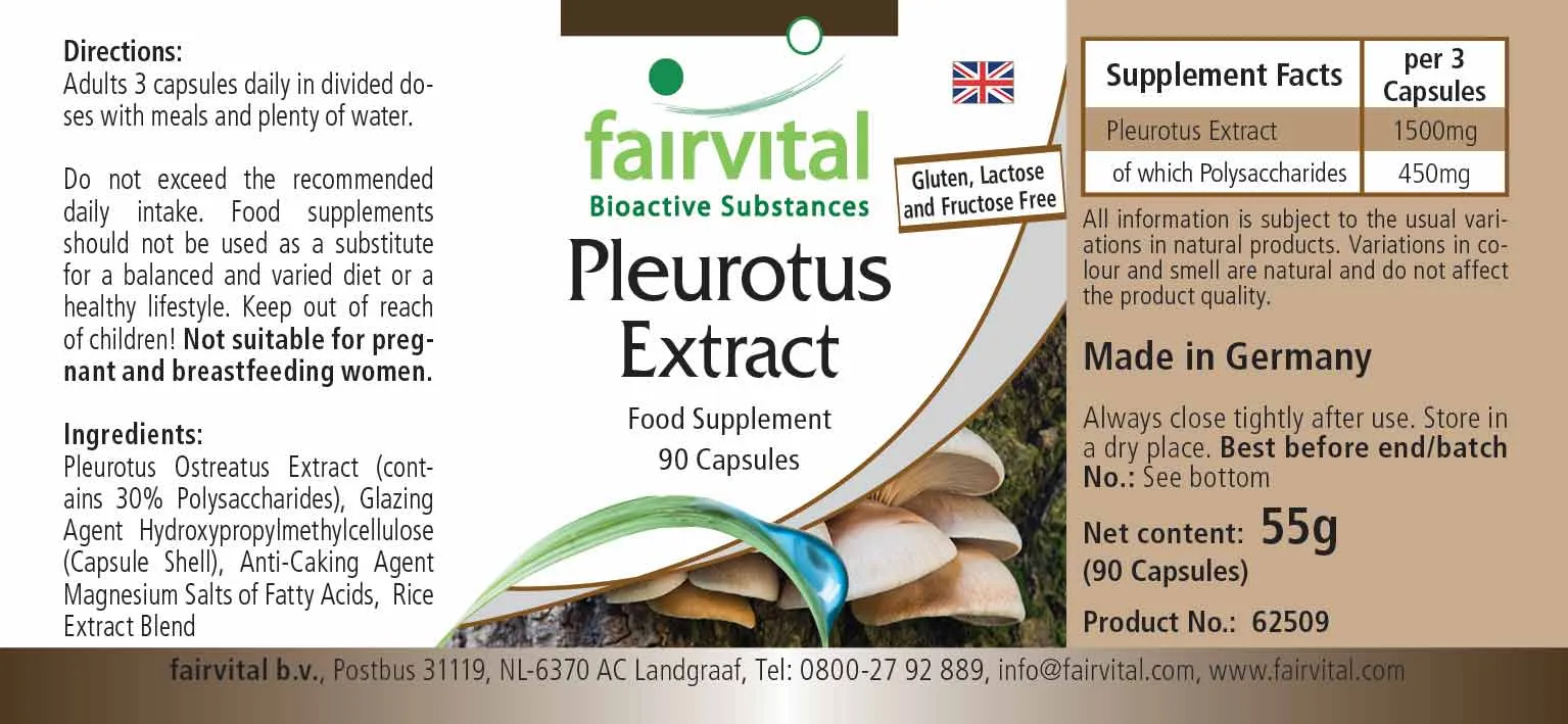 Pleurotus extract - 90 capsules