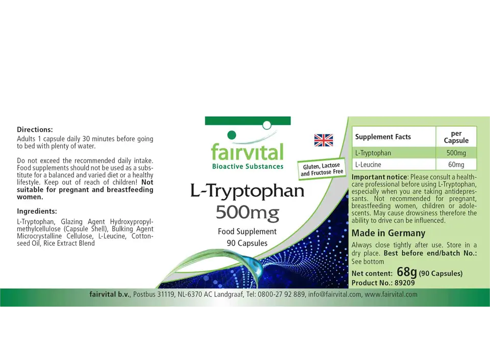 L-Tryptophan 500mg