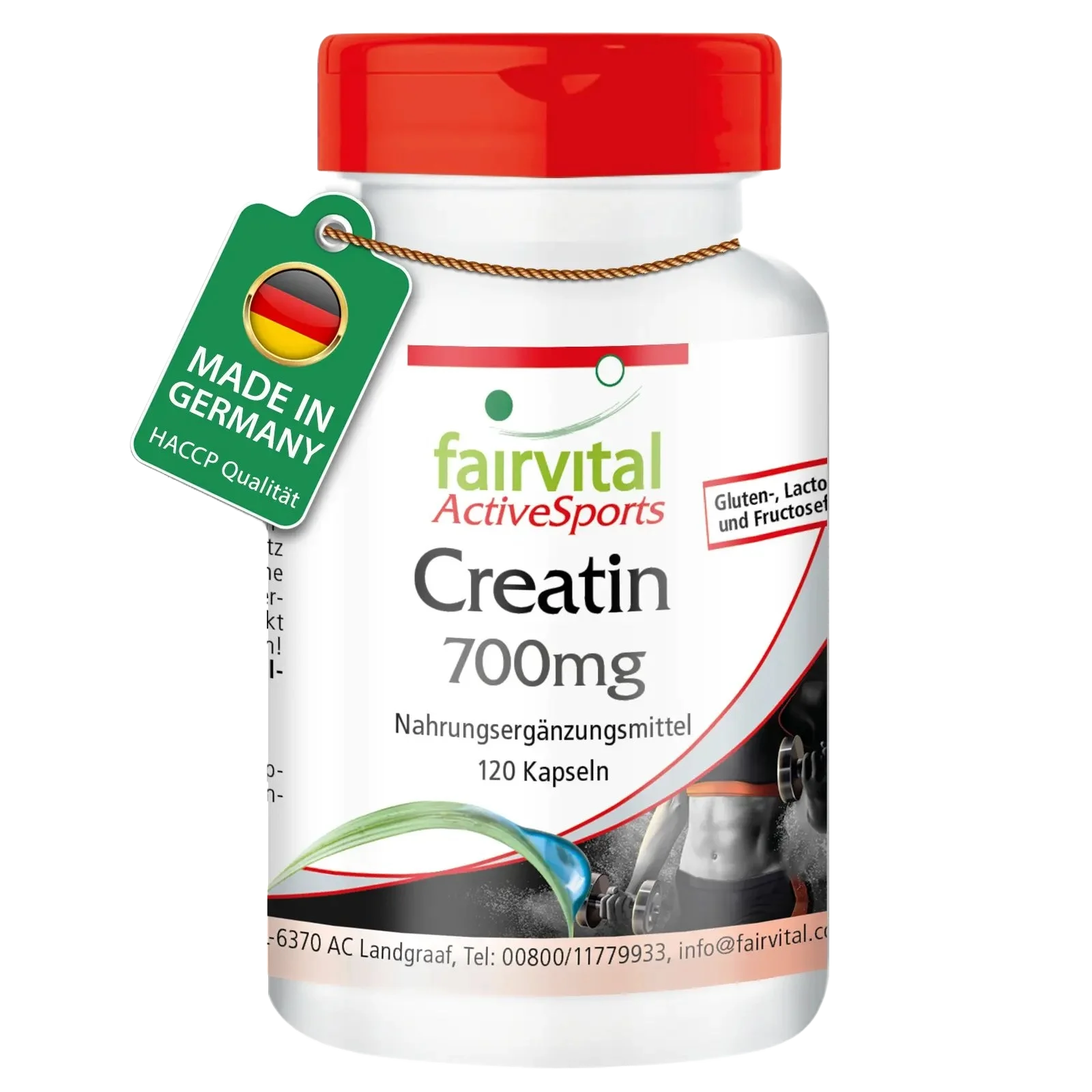 Creatin 700mg - Kreatin - 120 Kapseln - Vegan | Fairvital Creatin 700mg - Kreatin - 120 Kapseln - Vegan | Fairvital