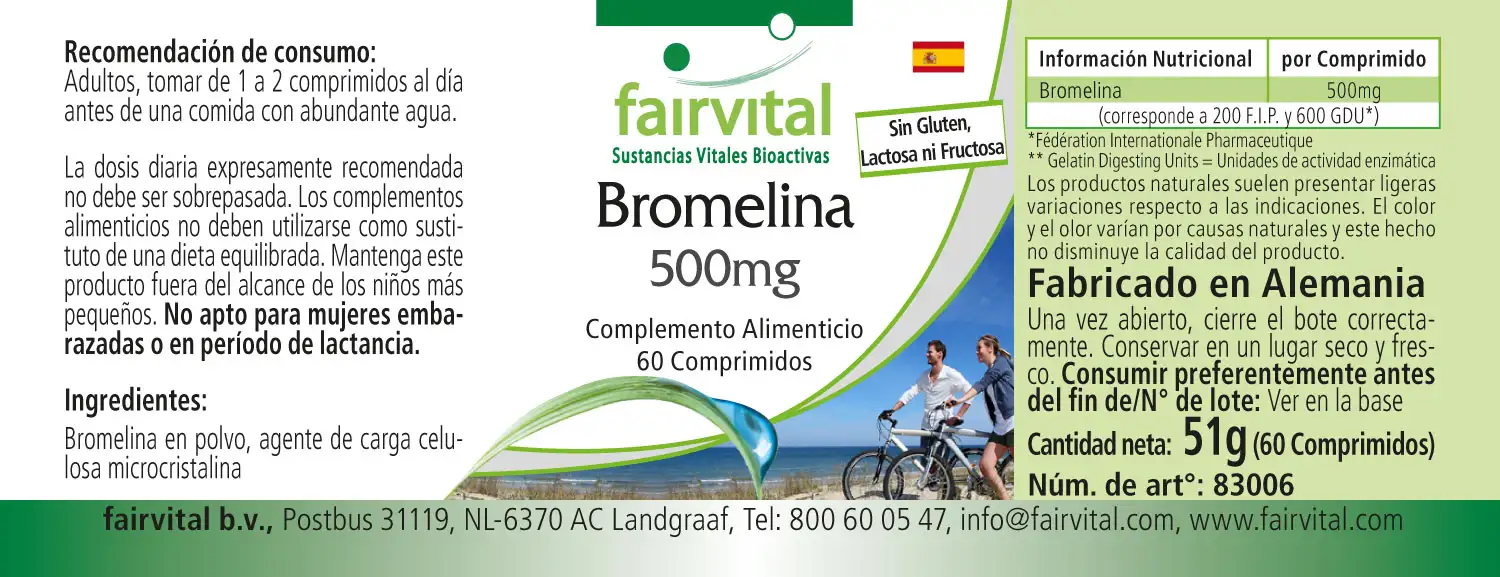 Bromelaïne 500mg - 60 tabletten