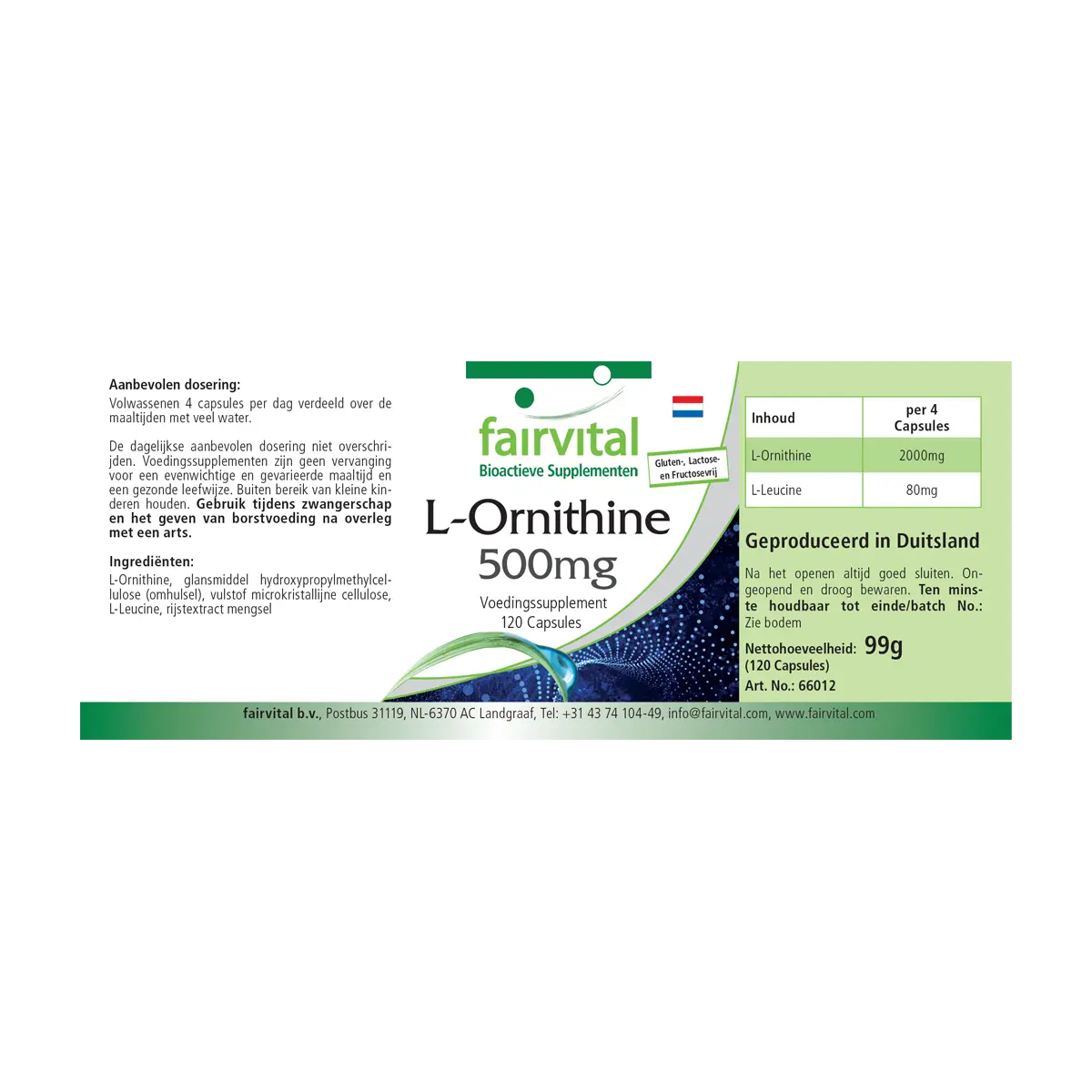 L-Ornitina 500 mg – 120 capsule