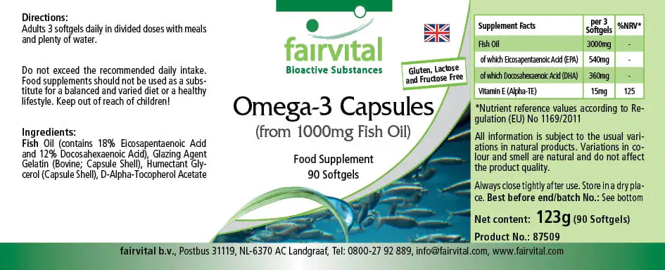 Omega-3 capsules van 1000mg visolie - 90 softgels