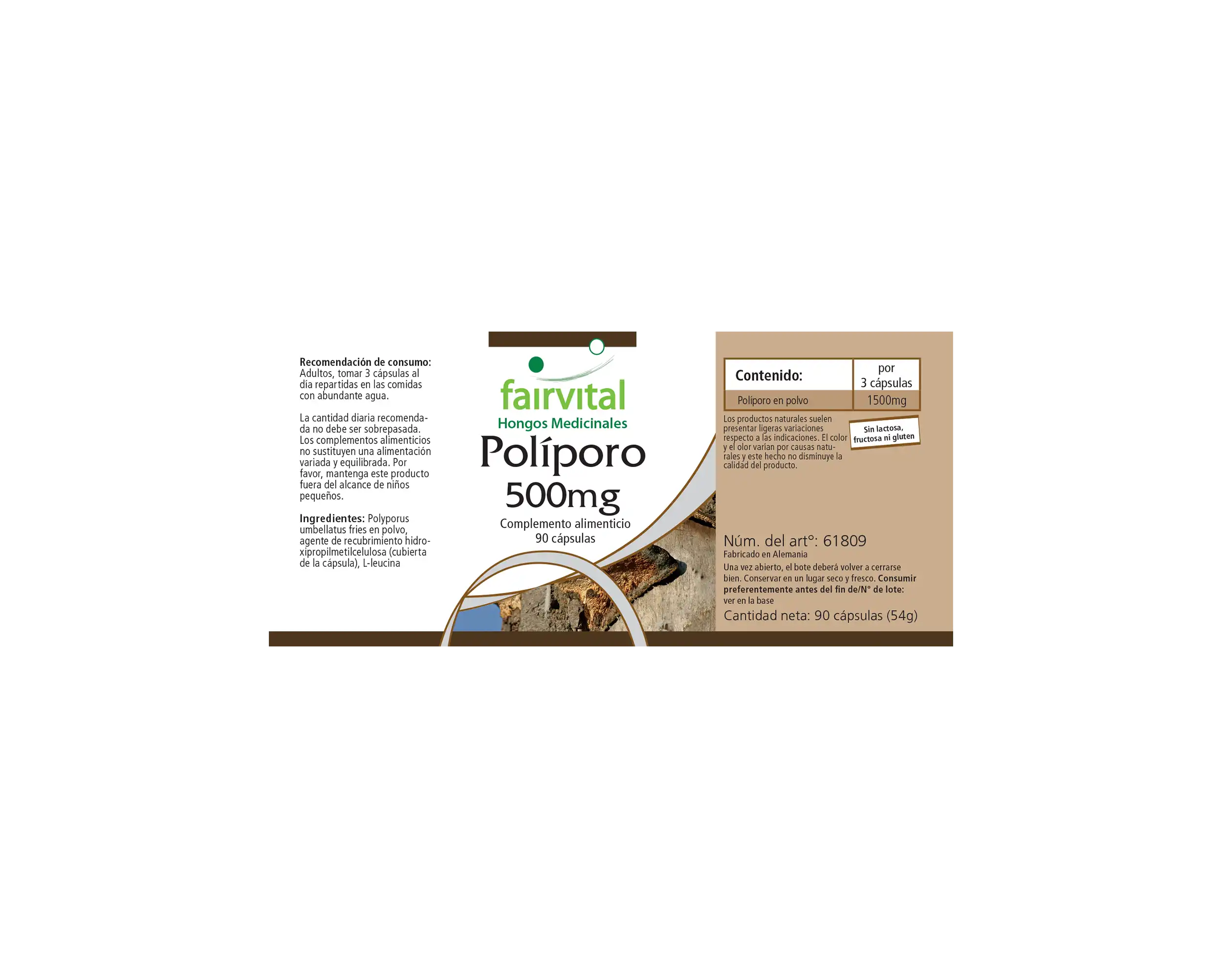 Poliporo - Il puro fungo 500mg - 90 capsule