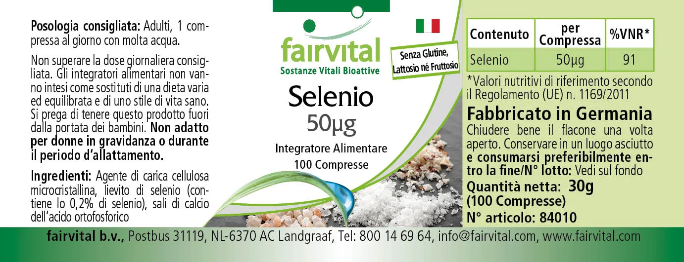 Selenio 50ug – 100 Compresse