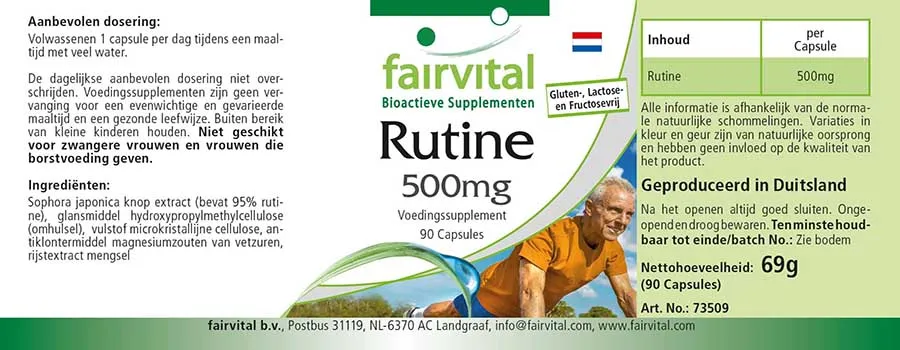 Rutin 500mg - vitamin P - 90 capsules