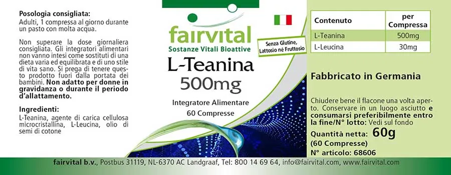 L-Teanina 500mg - 60 compresse