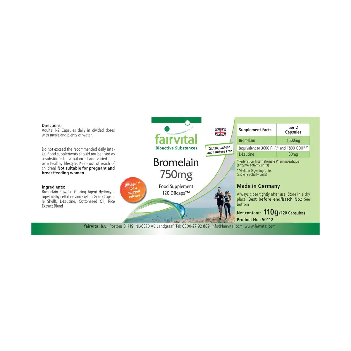 Bromelina 750mg - 120 DRcaps® - 120 DRcaps