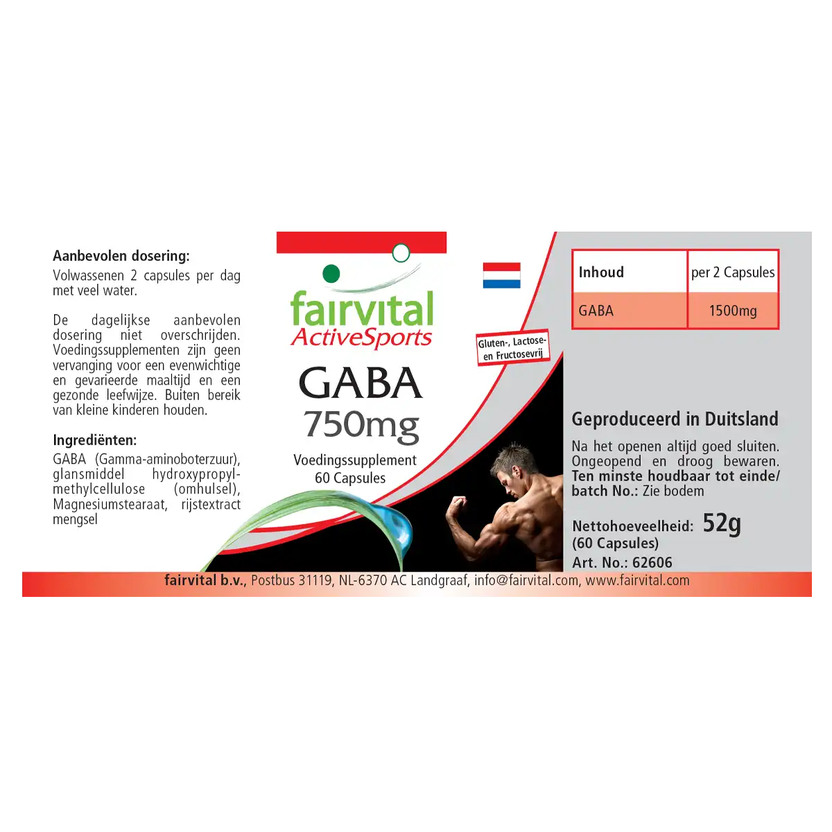 GABA 750mg - 60 Capsules