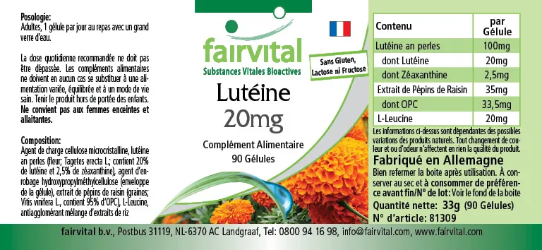 Luteïne 20mg micro-ingekapseld - 90 capsules