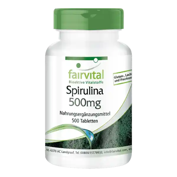 Spirulina 500mg - 500 tabletten