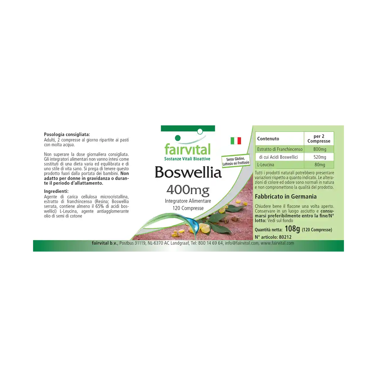 Boswellia wierook 400mg - 120 tabletten