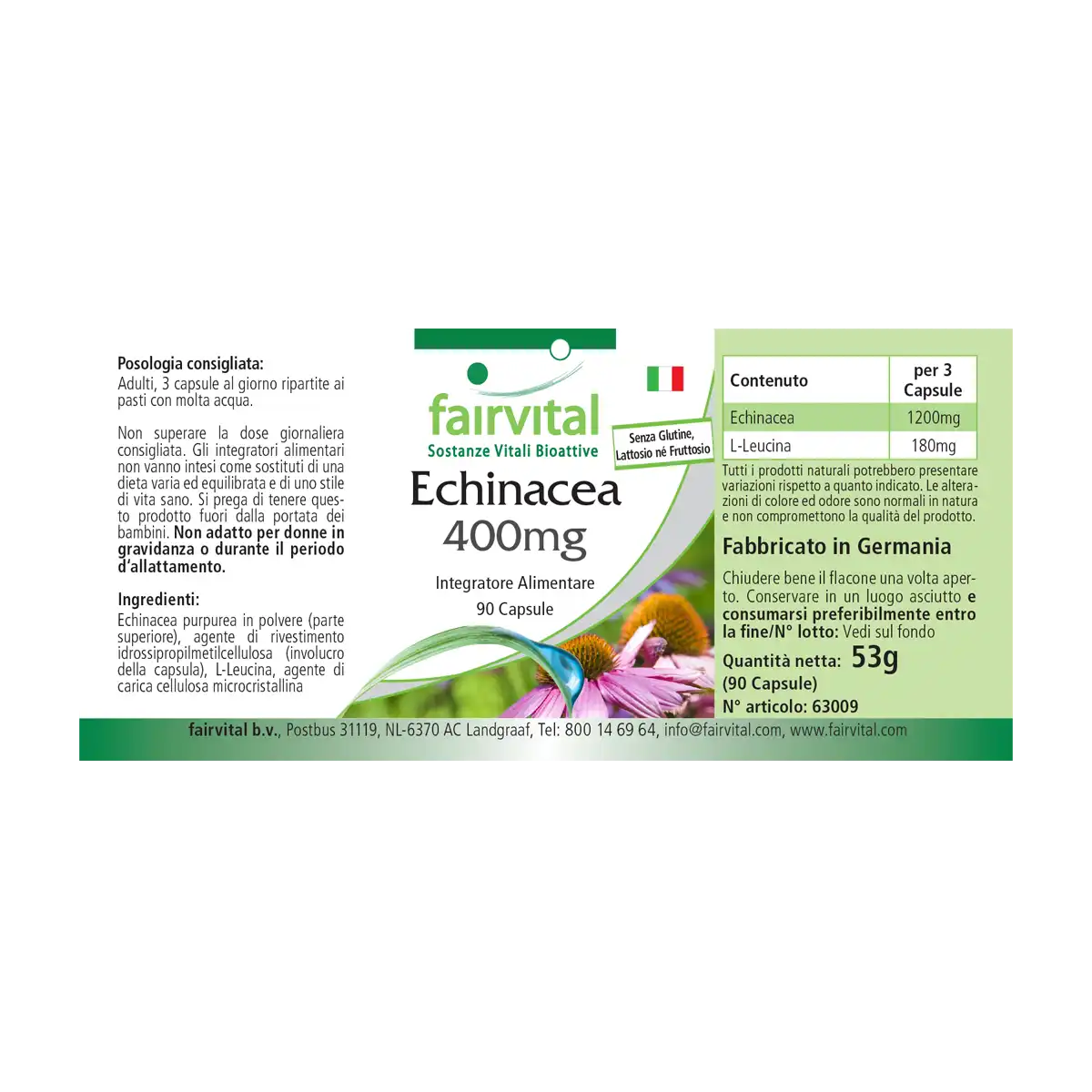 Echinacea 400mg - 90 capsules