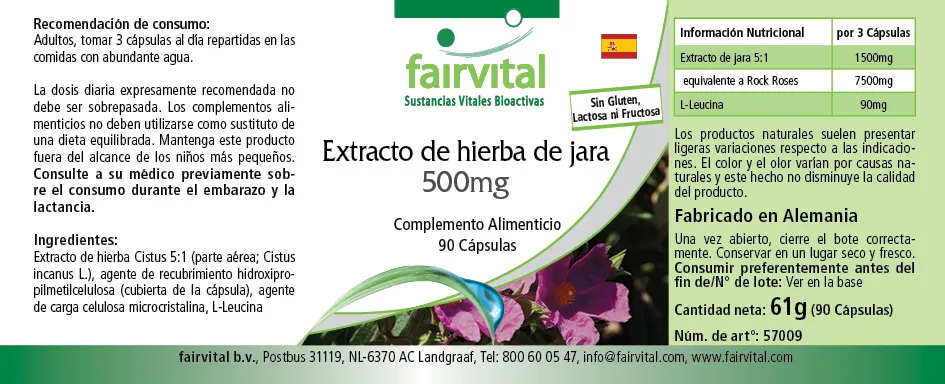 Rockrose Herb Extract 500mg