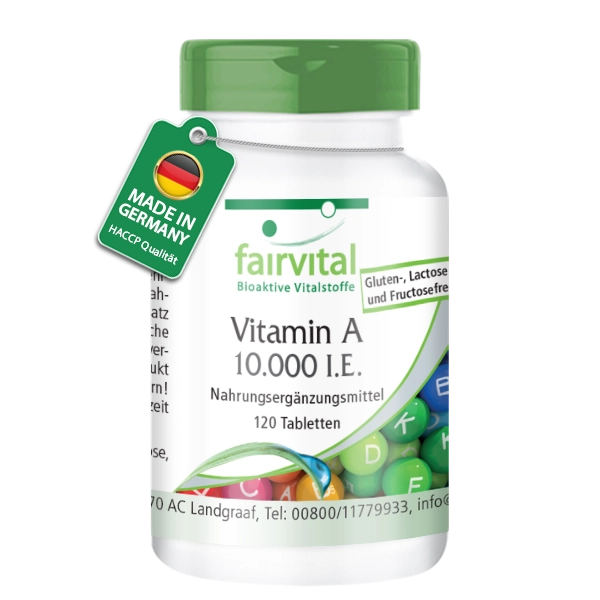 Vitamin A 10,000 IU – 120 Tablets | Fairvital