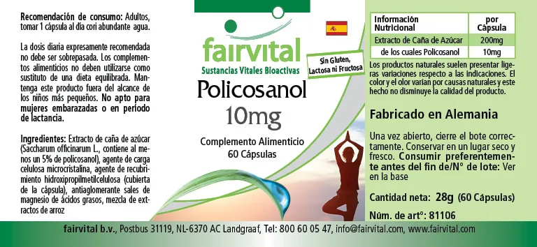 Policosanol 10mg - 60 gélules Policosanol 10mg - 60 gélules