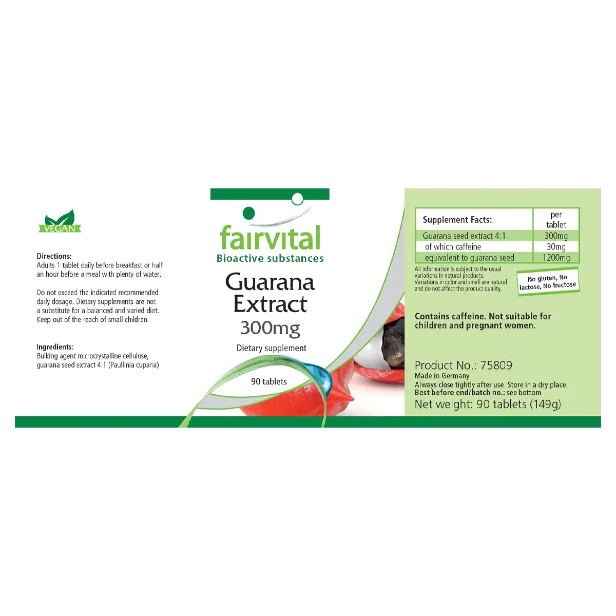 Guarana 1200mg - 90 comprimés