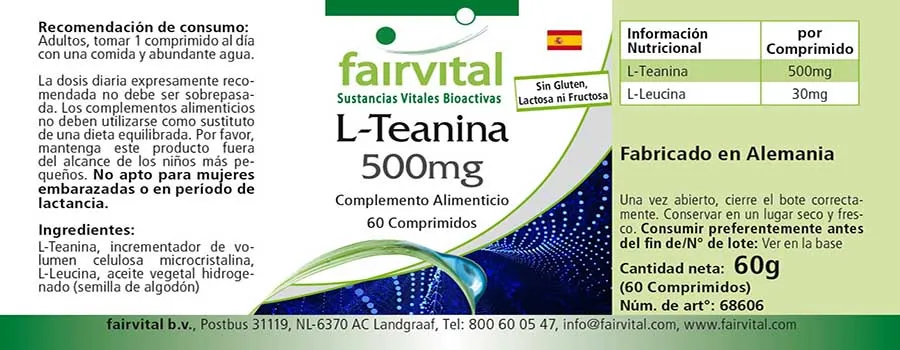 L-Teanina 500mg - 60 compresse