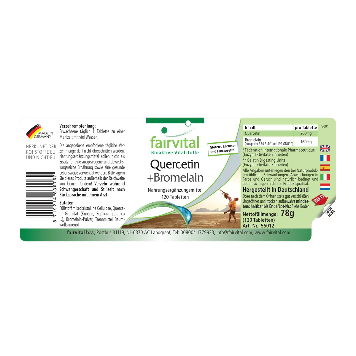 Quercetine plus Bromelaïne - 120 Tabletten