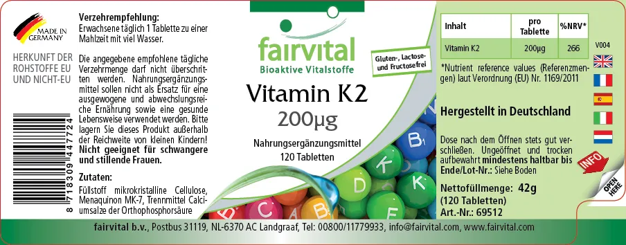 Vitamin K2 200µg