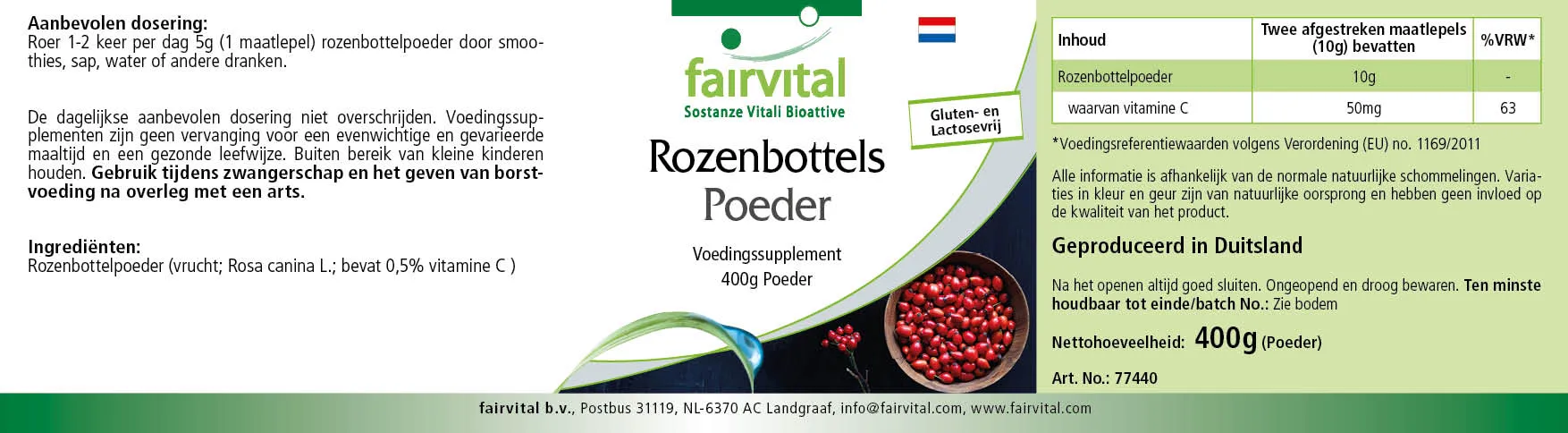 Rosehip powder - 400g