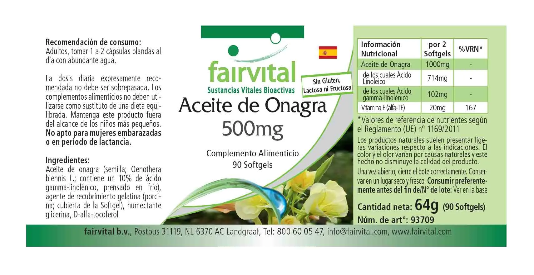 Olio di enotera 500 mg - 90 Softgel